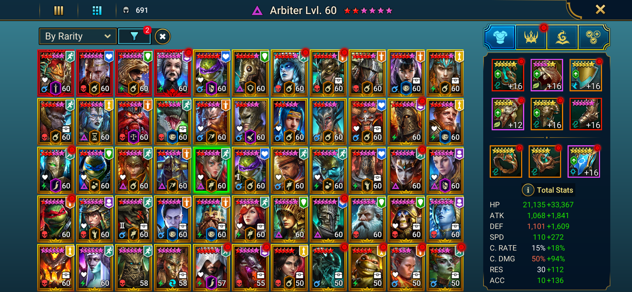 [4 Mythical Champions][7.46M] Lazarius,Krixia,Androc,Embrys + 264 LEGENDARY (Marius(5*),Titus x2+Wixwell,Leonardo+Donnie(6*)+Raph+Mich,Cecellia,Bayek,Marichka,Lamasu,Harima,Victor,Hilvi(5*),Gnut,Tholin,Thor,Othorion,Armanz,Fabian,Elva,Glaicad,Kassandra…) + 1k UNM + 1k NM HYDRA + 25 SD/25 SHOGUN AUTO + RTA AVATAR
