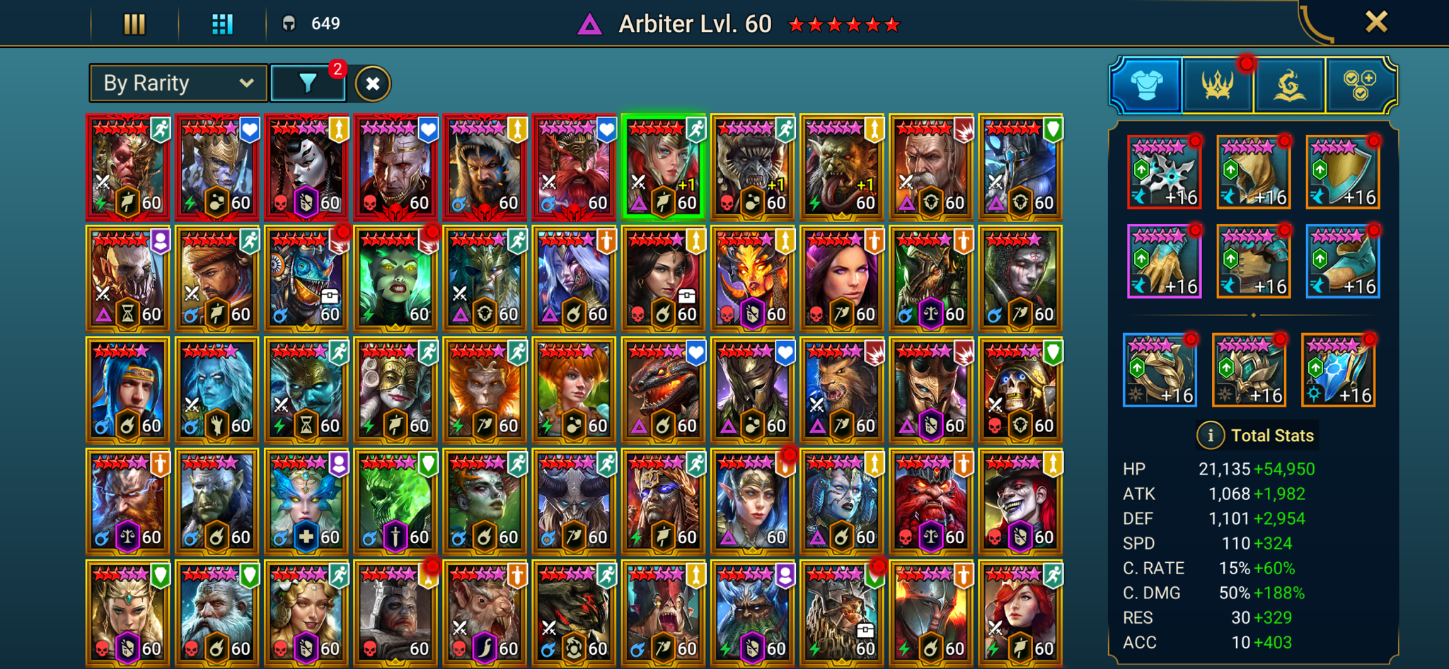 [6 Mythical Champions][17.56M] Lady Mikage,Arne the White,Gharol(5*),Frolni,Embrys,Karnage(6*) + 229 LEGENDARY (Titus+Wixwell,Tormin(6*)+Hilvi,Acrizia+Gnut x2,Arb+1(6*) 434,Taras(6*),Warlord(6*),Odin(5*)Sulfuryion,Onryo,Leo,Armanz(6*),Teox,Shyek+1+Krokhad,Fabian,Kymar,Trunda,Tholin,Thor,Nekmo,Firrol,Acelin,Edward,Yukimasa,Granyt,Michinaki,Elva,Gnishak…) + 1k UNM + 1k NM HYDRA + 25 SD/25 SHOGUN AUTO + RTA AVATAR + Mythic relic x4 + 10596 gems + Marius 168/180