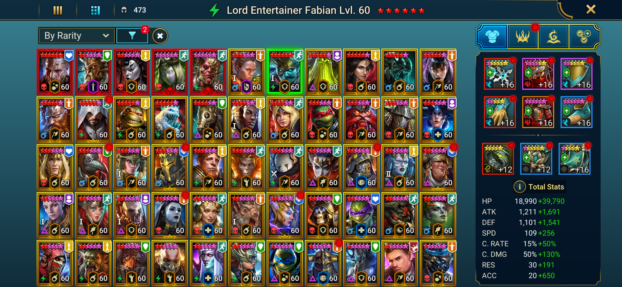 [5 Mythical Champions][10.2M] Lady Mikage,Theodosia 408,Alaz,Embrys(6*),Karnage + 127 LEGENDARY (Marius,Leonardo+Donnie+Raph+Mich,Warlord,Lamasu,Tormin,Ursuga,Fabian(6*)/x2,Armanz,Gnut,Trunda,Tholin,Thor,Elva,Yukimasa,Freyja,Basim,Kerin x2,Pythion,Helicath,Gnishak,Eostrid…) + 1k UNM + 1k NM HYDRA + RTA AVATAR + Mythic relic